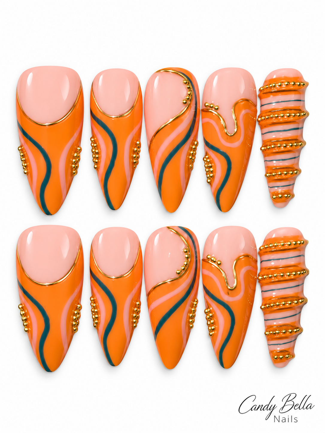 Orange and gold Stiletto