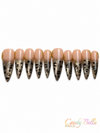 Cheetah Print Chrome French Stiletto