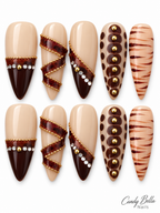 Brown/Gold/Nude Stiletto
