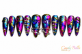 Metallic multi color with design Stiletto