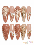 Soft pink/ butterfly design Stiletto