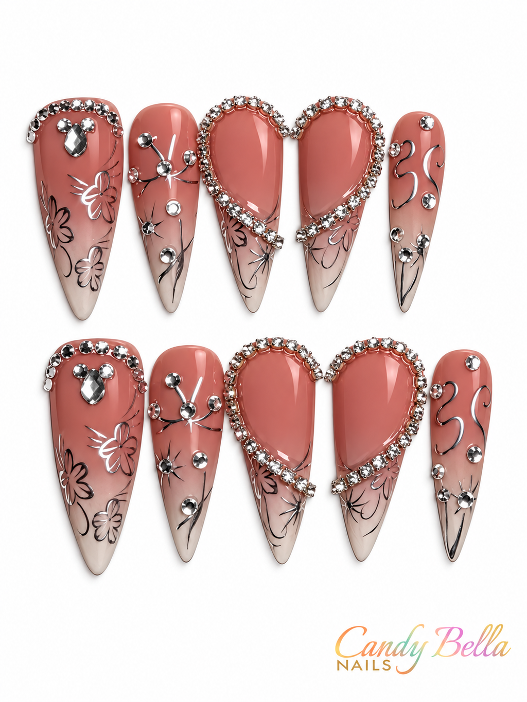 Heart design stiletto
